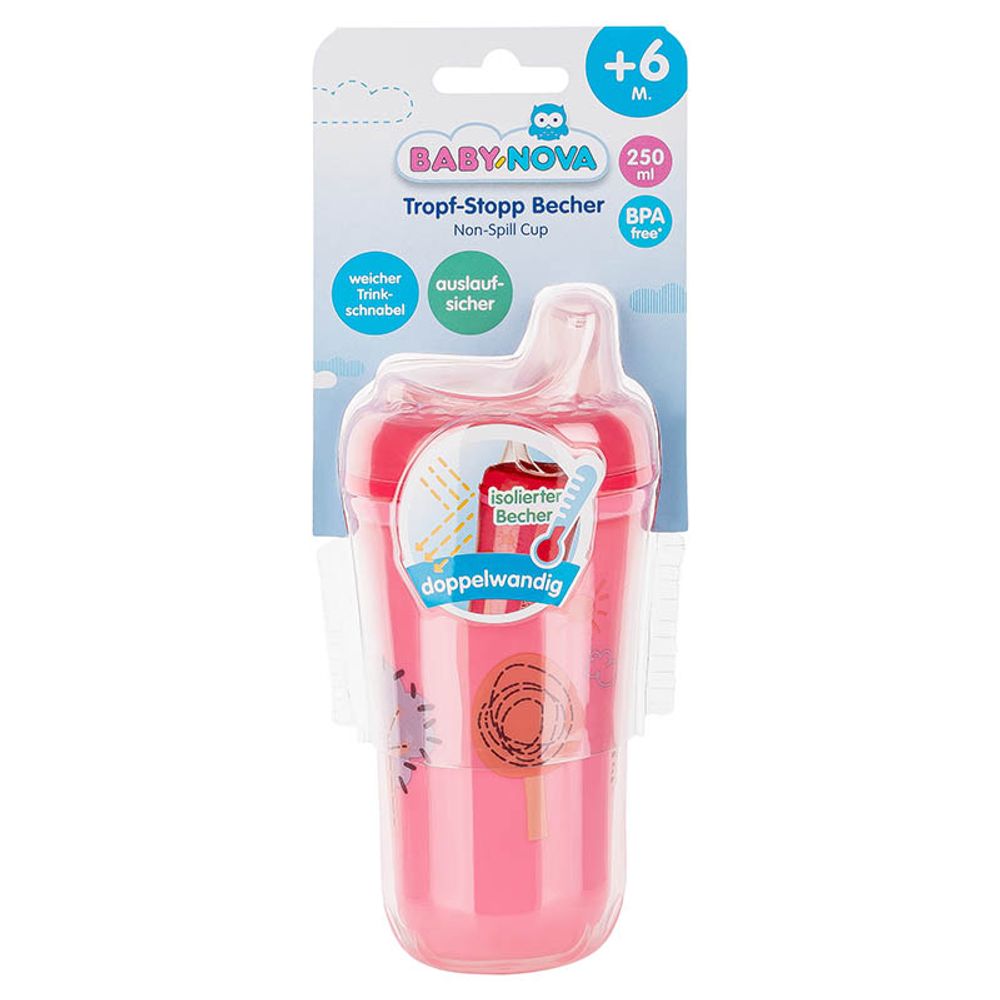 BABY NOVA Termo čaša 6m+ 250ml, Roza slika 4