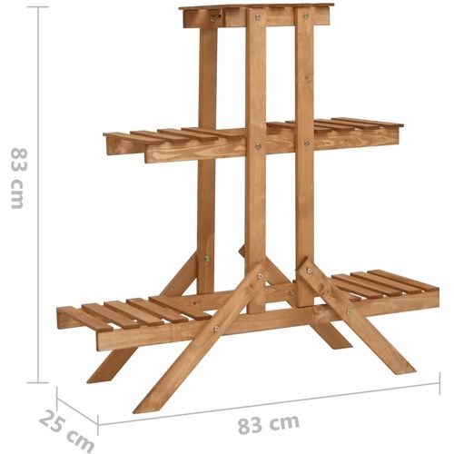 Stalak za biljke 83 x 25 x 83 cm od jelovine slika 10