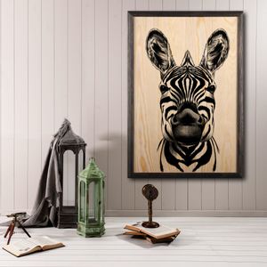 Wallity Drvena uokvirena slika, Zebra