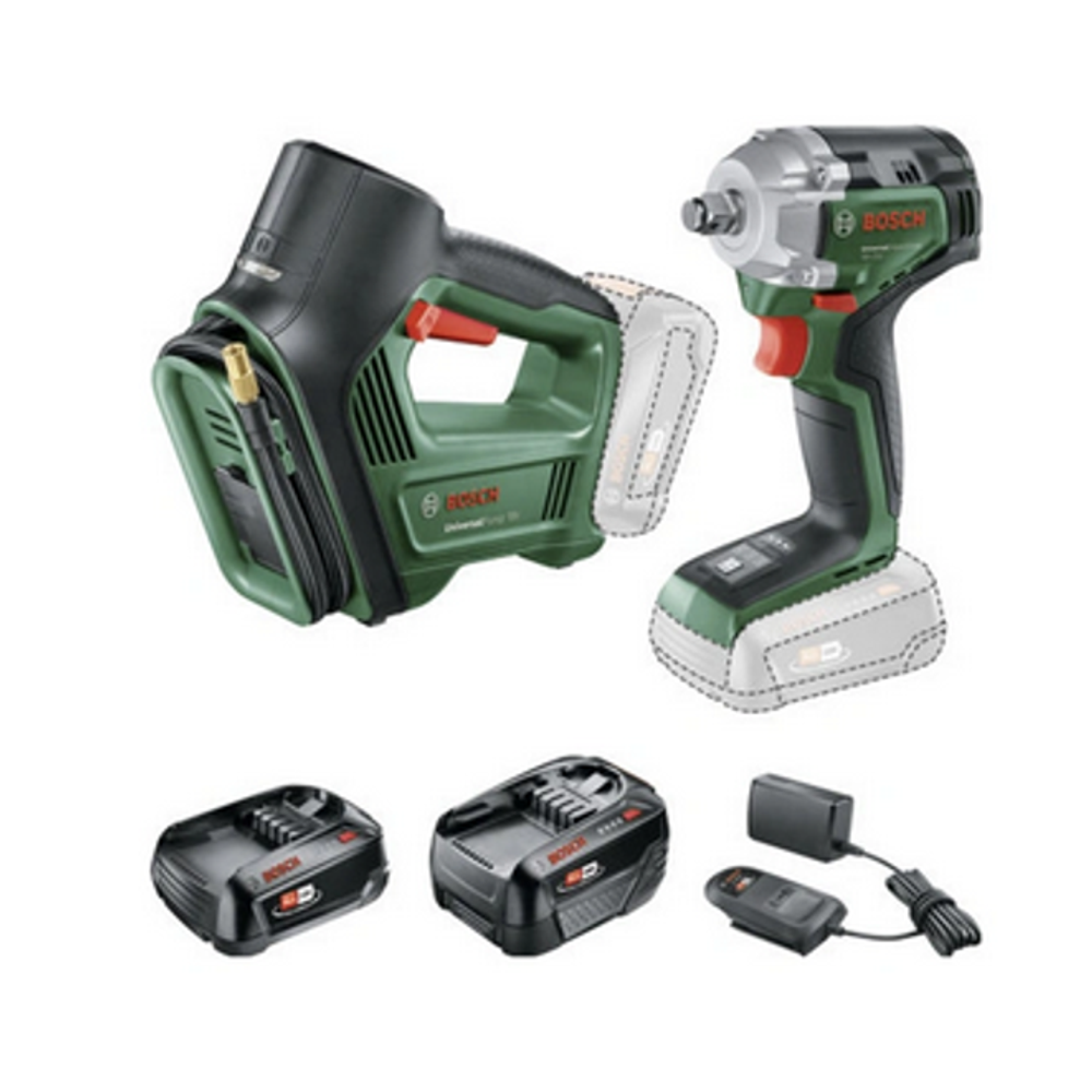UniversalImpactDrive 18V-350 (solo) + UniversalPump 18V (solo) + Starter Set 18V (1x2,0Ah + 1x 4,0Ah + AL18V-20) u kartonu slika 1