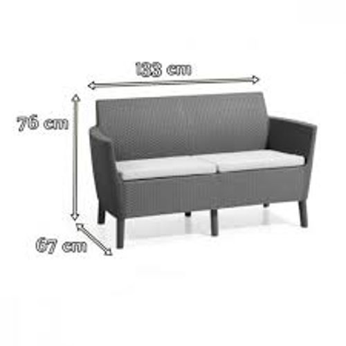 Salemo 2 seater sofa, graphite - coolgrey  slika 2