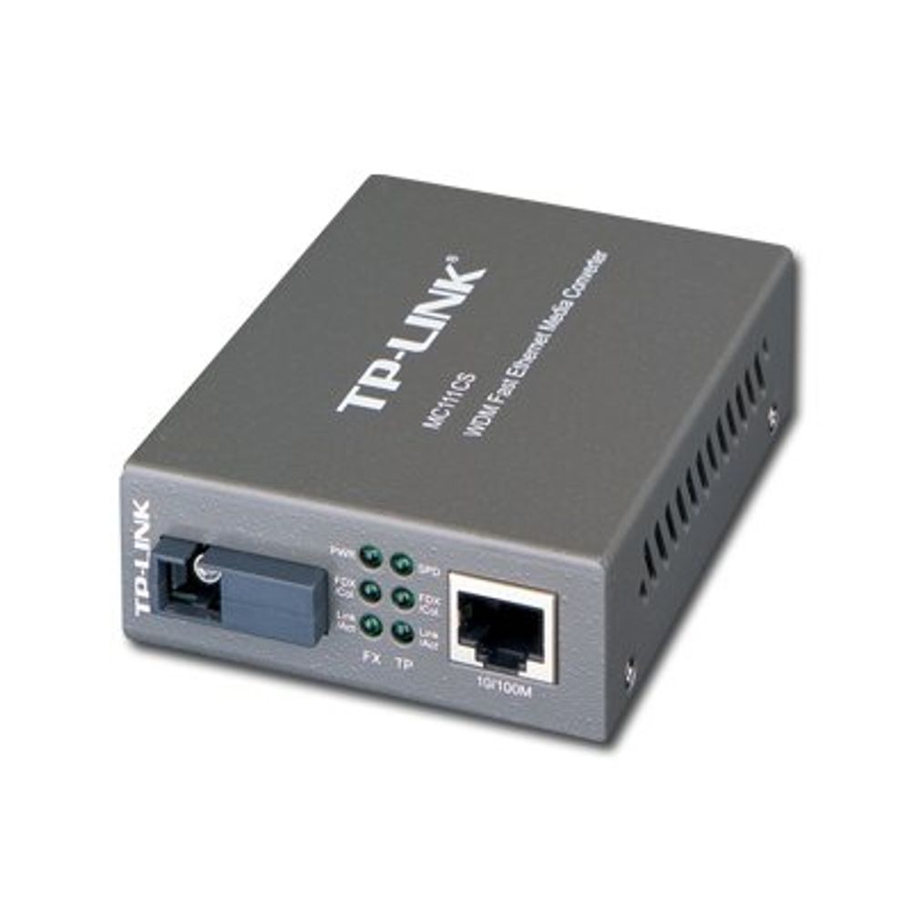 TP-LINK MC111CS 10/100M RJ45 na 100M Jednomodni SC Fiber Konverter slika 2