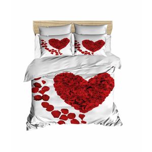 199 Red
White Double Quilt Cover Set