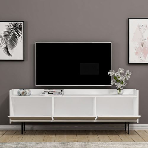 Hanah Home Atlas - White White TV Stand slika 4