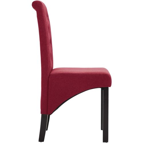 Blagovaonske stolice od tkanine 2 kom crvena boja vina slika 5