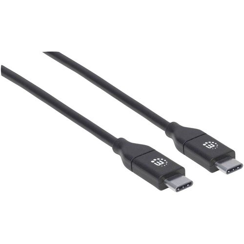 Manhattan USB kabel USB 2.0 USB-C® utikač, USB-C® utikač 2.00 m crna  355247 slika 2