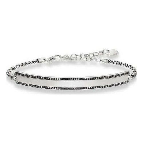 Uniseks narukvica Thomas Sabo LBA0009-643-11 - Srebrna i Crna, 19 cm slika 2