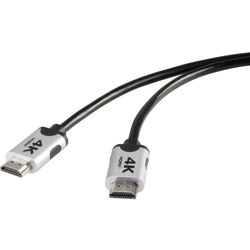 SpeaKa Professional HDMI priključni kabel 2.00 m audio povratni kanal (arc), Ultra HD (4K) HDMI, pozlaćeni kontakti crna  Premium HDMI  4k/Ultra-HD priključni kabel  2.00 m crna SpeaKa Professional slika 5