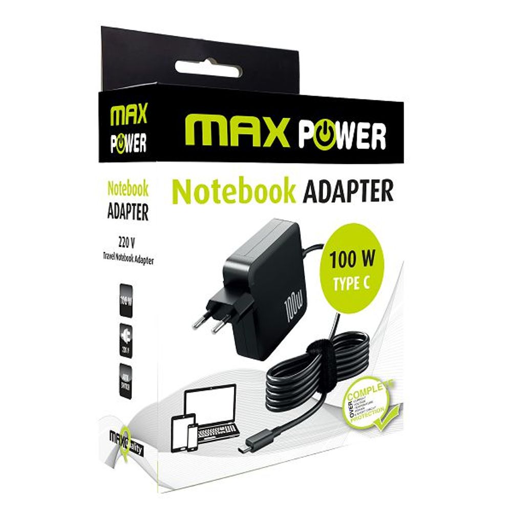 MAXPOWER LAPTOP UNIVERZALNI KUĆNI PUNJAČ 100W, Type-C 1.8metar slika 1