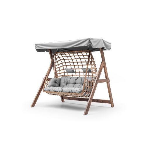 Girne - Grey Grey Garden Double Swing Chair slika 2