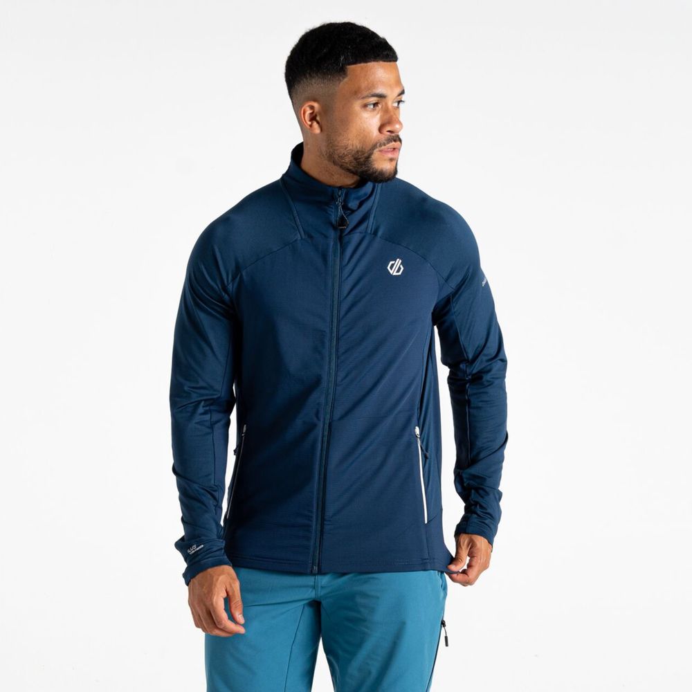 Dare2B Muški duks na kopčanje Substratum IV Stretch, Moonlight Denim slika 4