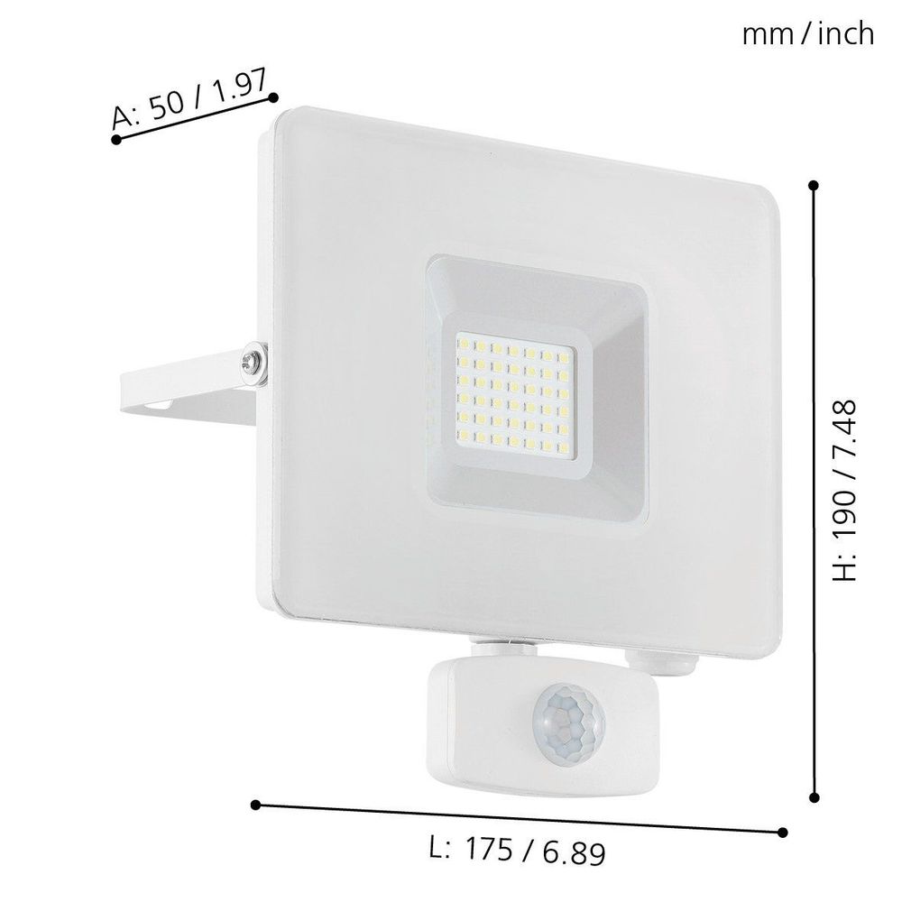Eglo Faedo 3 vanjska/reflektor, led, 30w, sa senzorom, bijela  slika 4