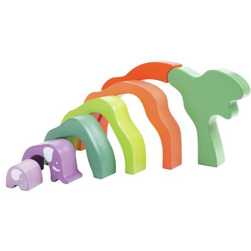 Hape Drveni oblici za slaganje Safari Elephant Stacking Blocks E0489A  slika 2