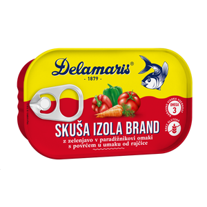 Delamaris skuša s povrćem Izola Brand, 125 g