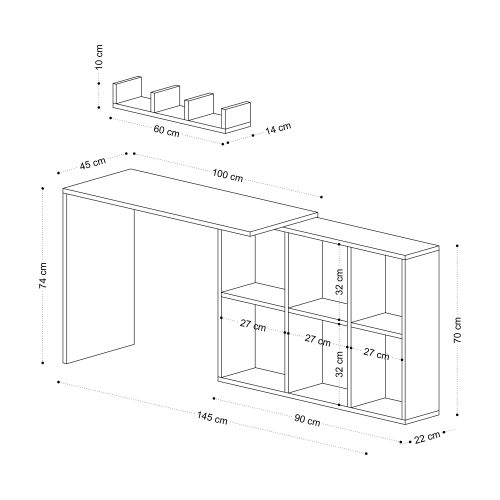 Hanah Home Radni Sto Blake Oak slika 2