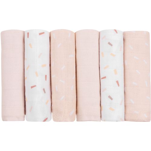 Kikka Boo muslin krpice 6 kom 30x30 - Confetti Pink slika 1