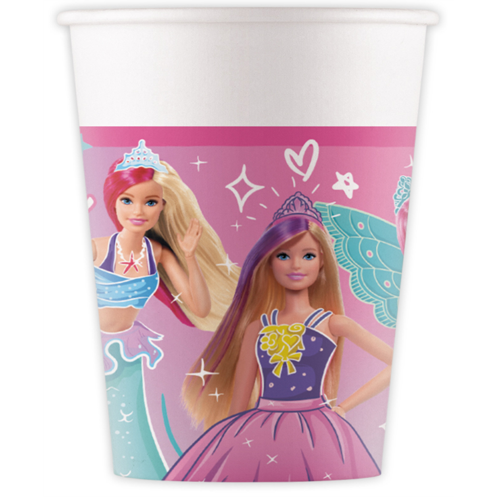 Papirne čaše Barbie 200ml, 8 komada slika 1