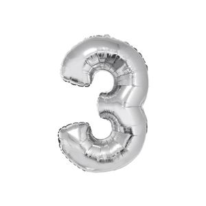 FG-C85S3 Folijski balon 3 Silver 92cm