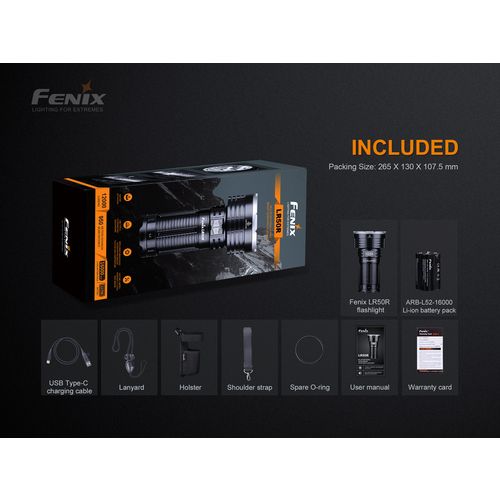 Fenix svjetiljka ručna LR50R LED crn slika 22