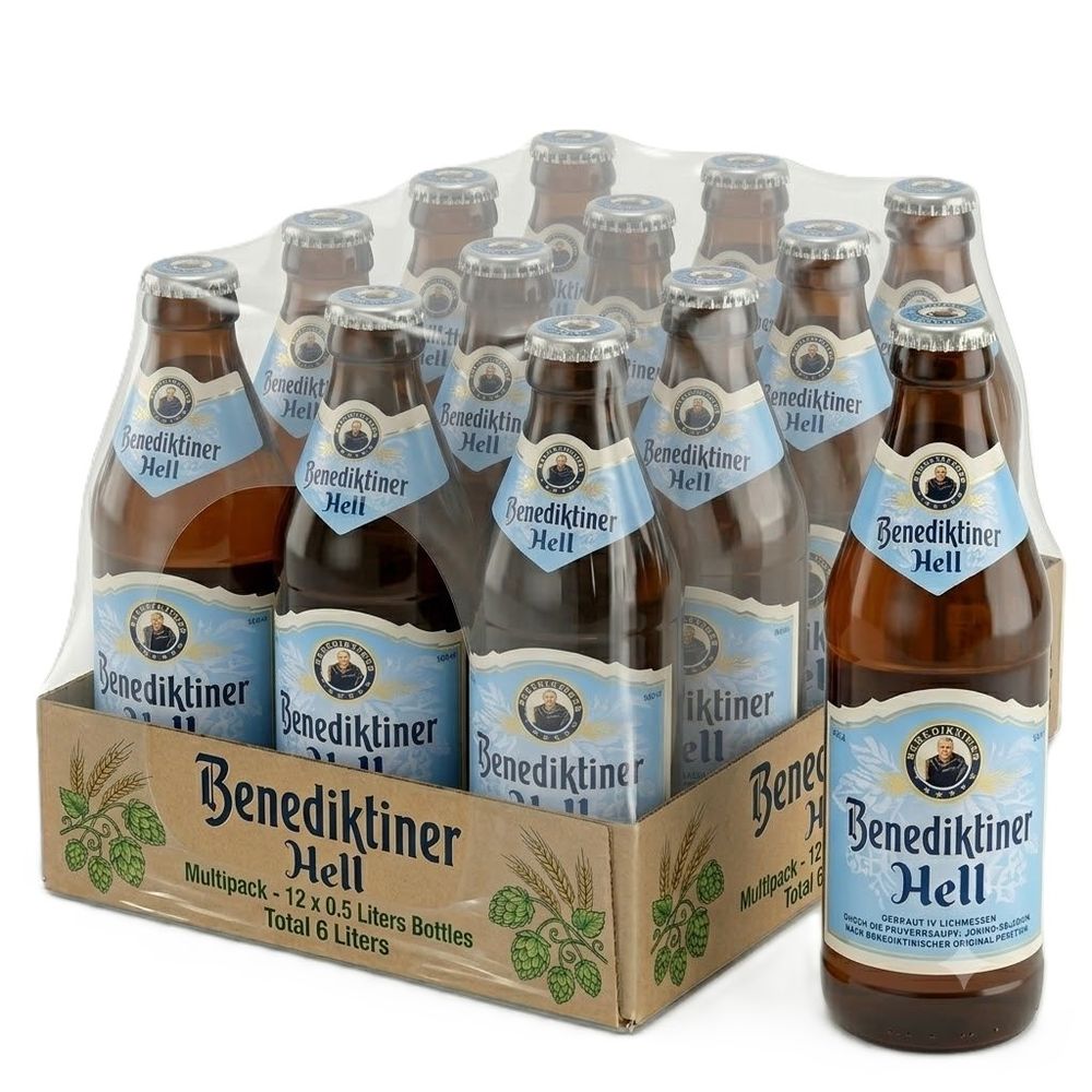 Benedktiner Hell pivo flaša 5% 500ml x 12 kom  slika 1