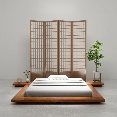 Okvir za futon krevet u japanskom stilu od masivnog drva 140 x 200 cm slika 9