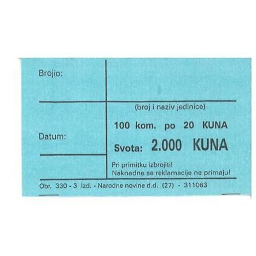 330-3 PASICA ZA 20 KUNA; Ovitak od 100 komada, Unutrašnje mjere 76 x 46 mm slika 2