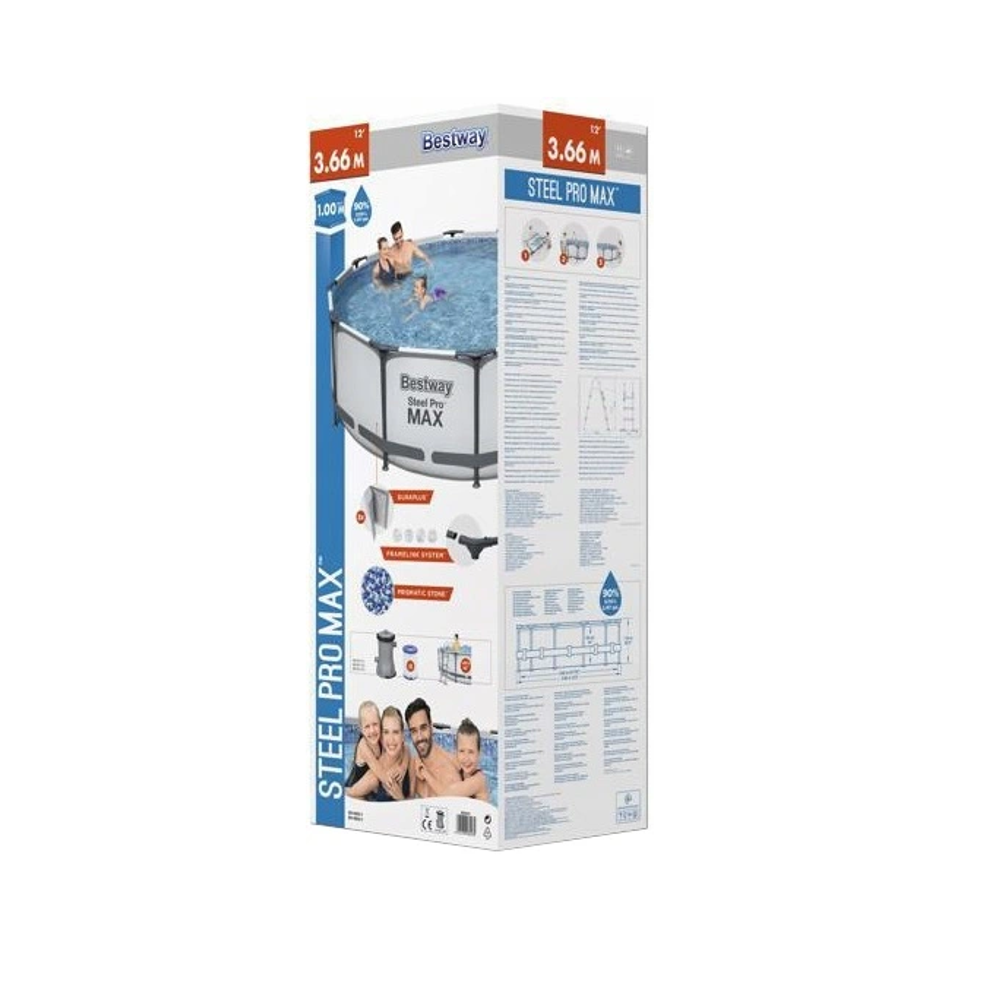 Bestway montažni bazen 366 x 100 cm sa pumpom i ljestvama slika 4