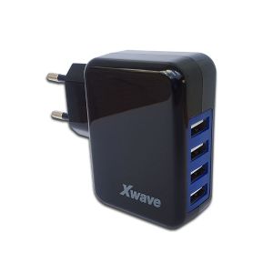 Xwave H44 USB brzi ZIDNI punjac za mobilne,tablete,4xUSB-4A/3,1A/2,1A/1A crni