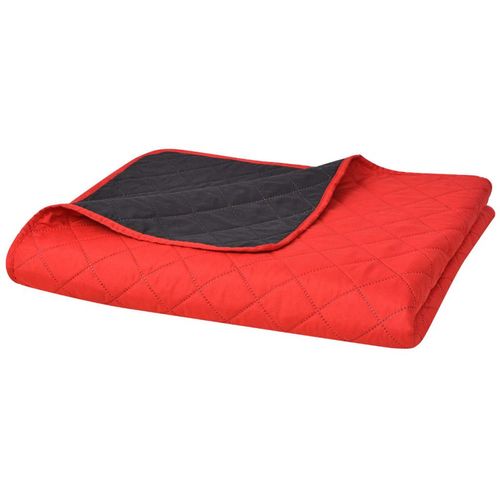 131554 Double-sided Quilted Bedspread Red and Black 230x260 cm slika 15