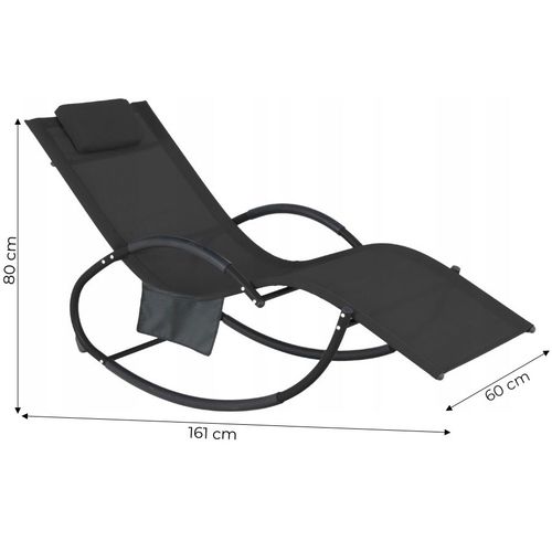 gardenline vrtna ljuljačka - crna slika 7