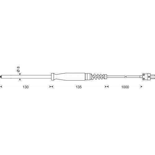 Greisinger GOF 130 površinski senzor  -65 do +900 °C  Tip tipala K slika 2