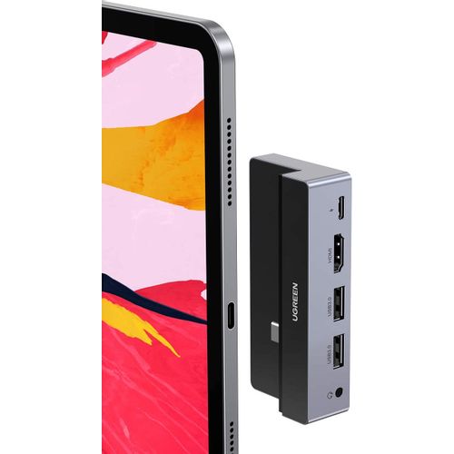 Ugreen USB-C na 2xUSB 3.0+HDMI+3.5mm+PD Pretvarač za iPad - kutija slika 1