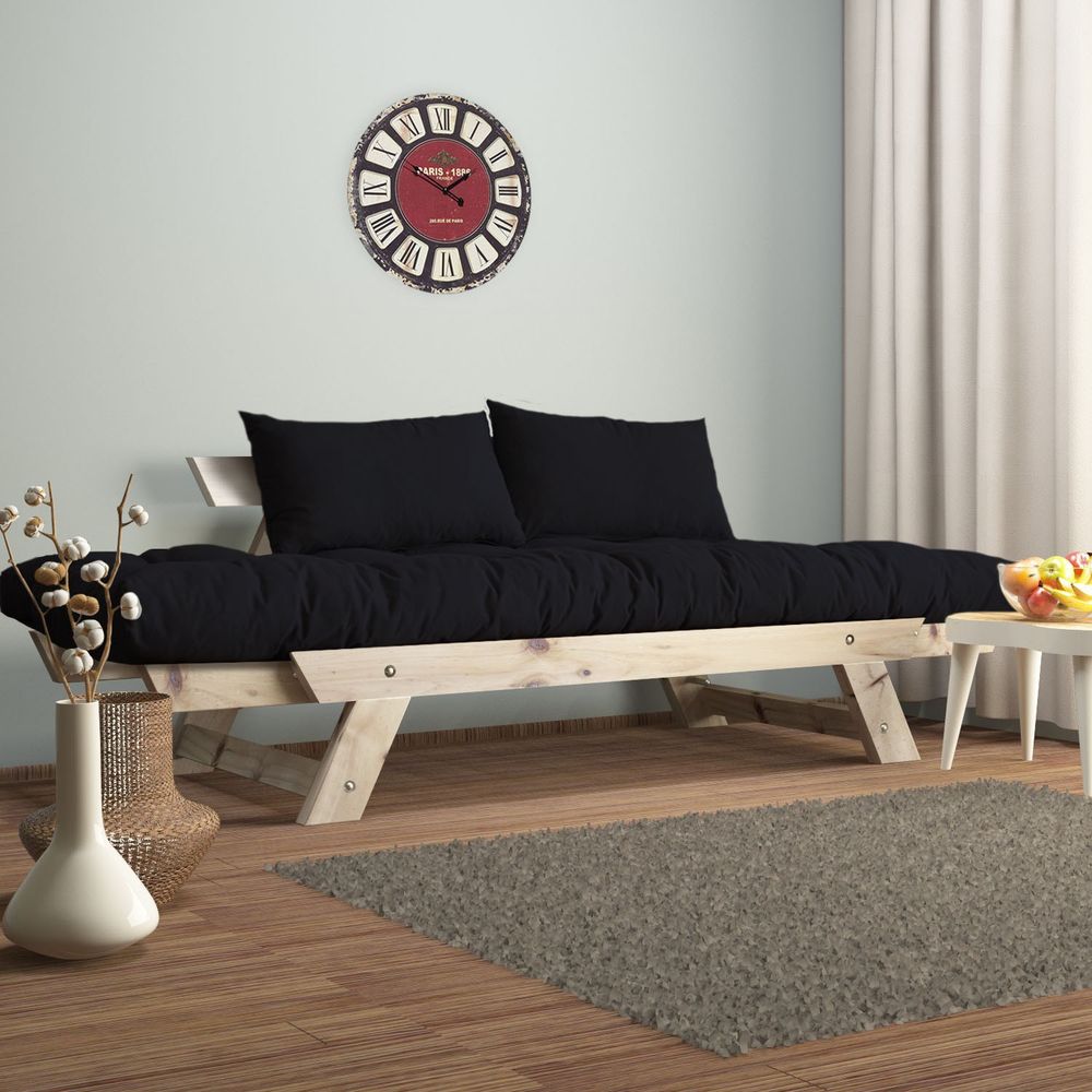 Dvosjed sofa CPT8111-210 - boje: Prirodna, Crna i Vrtna slika 3