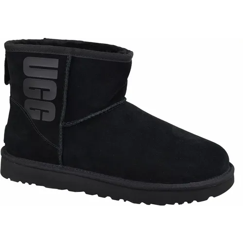 Ženske čizme Ugg classic mini ugg rubber logo 1108231-blk slika 9