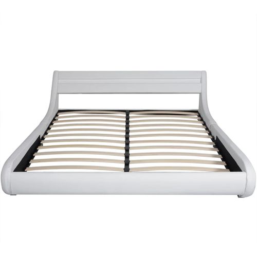Krevet od umjetne kože s madracem LED bijeli 180 x 200 cm slika 31