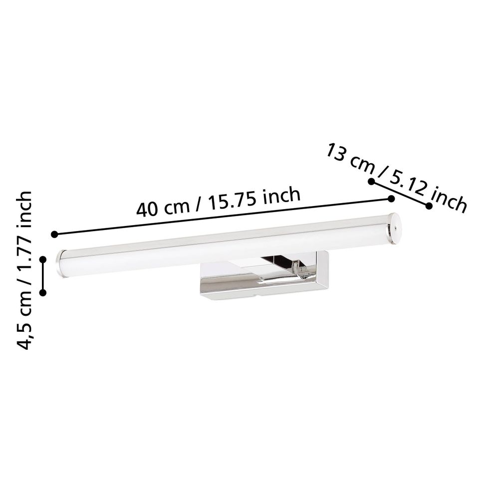 Eglo Vadumi zidna/1, led, 7,4w, 900lm,d400, ip44, krom/bijela  slika 5