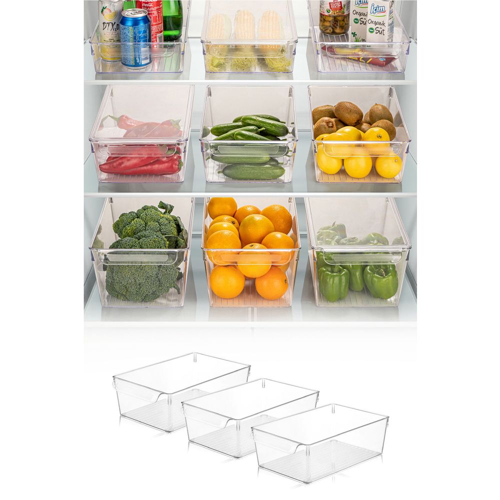 Set Organizatora za Frižider 727 Transparent (3 Komada) slika 1