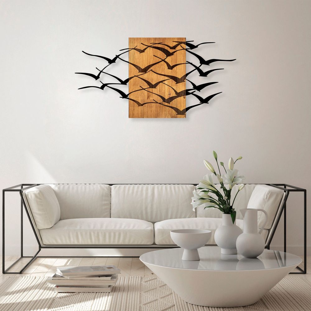 MA-313 Walnut Black Dekorativni Drveni Zidni Ukras slika 2