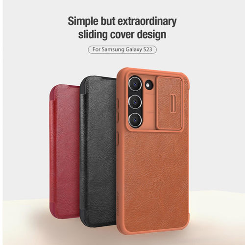 Futrola Nillkin Qin Pro Leather za Samsung S911B Galaxy S23 crvena slika 7