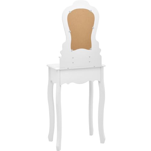 Toaletni stolić sa stolcem bijeli 50x59x136 cm drvo paulovnije slika 19