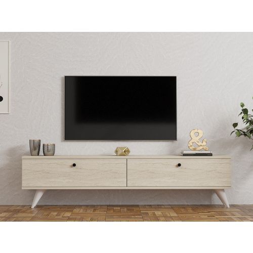 Woody Fashion TV stalak PARIS, boja Travertine slika 2