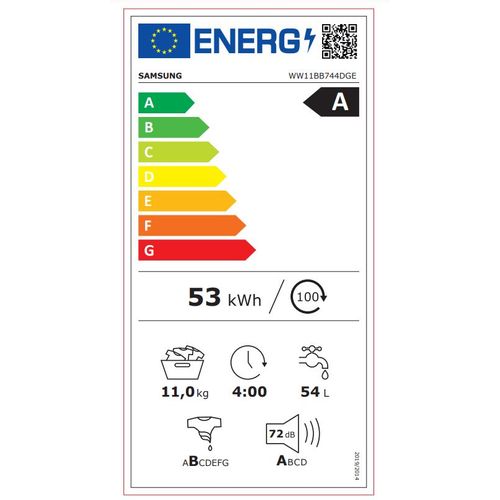 Samsung WW11BB744DGES7 Veš mašina, Inverter, 11kg, 1400 rpm, EcoBubble, Širina 60 cm, Bala slika 8