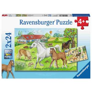 Ravensburger Puzzle Konji na Farmi 2x24 Komada