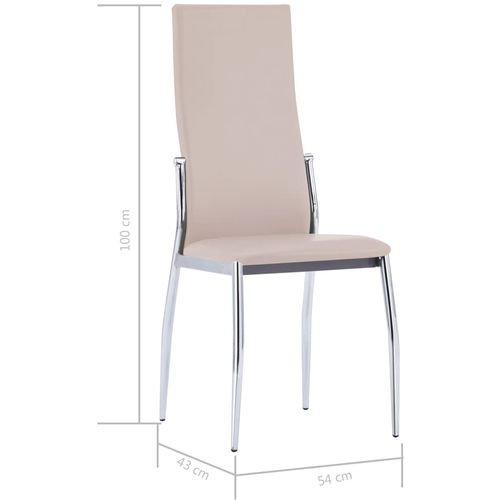 Blagovaonske stolice od umjetne kože 4 kom boja cappuccina slika 8
