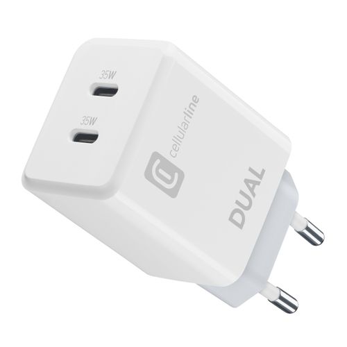 Cellularline kućni punjač za Apple dual 2xUSB-C 35W,white slika 1