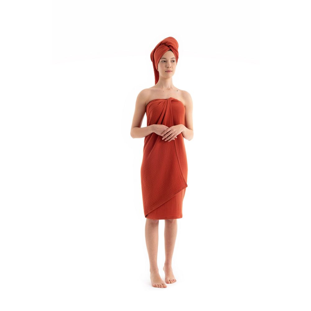 Set Ručnika Muslin - Crvena Terakota (2 Komada) slika 1