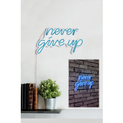 Wallity Ukrasna plastična LED rasvjeta, Never Give Up - Blue slika 11