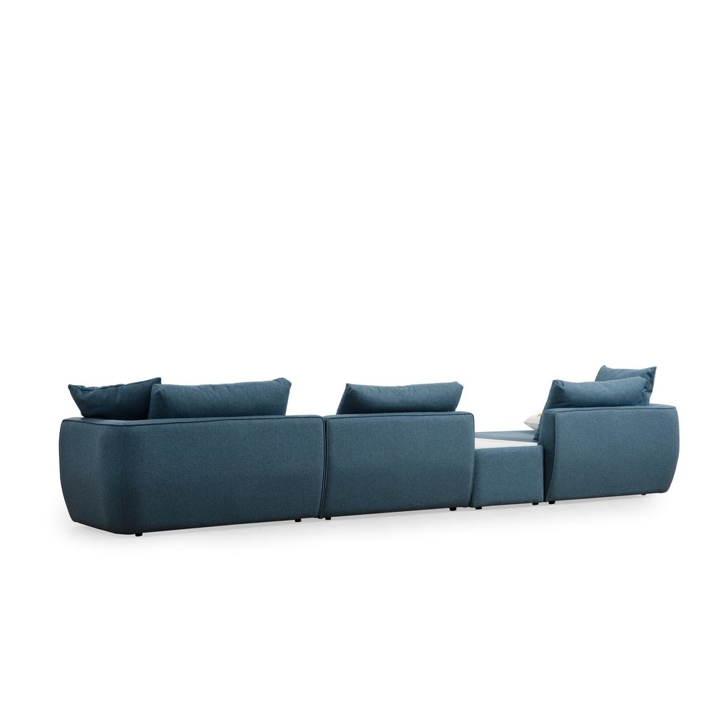 Maya Corner 1 (Chl Left + T + O1 + 1R) Plavi Ugaoni Sofe slika 4