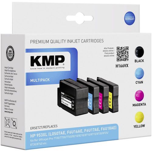 KMP tinta zamijenjen HP 953XL kompatibilan kombinirano pakiranje crn, cijan, purpurno crven, žut H166VX 1747,4005 slika 1