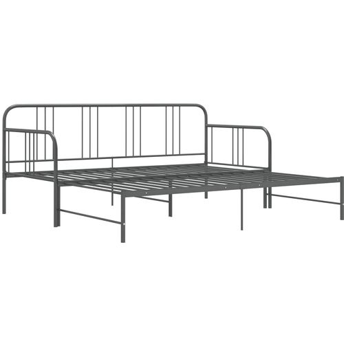 Okvir za krevet na razvlačenje sivi metalni 90 x 200 cm slika 28